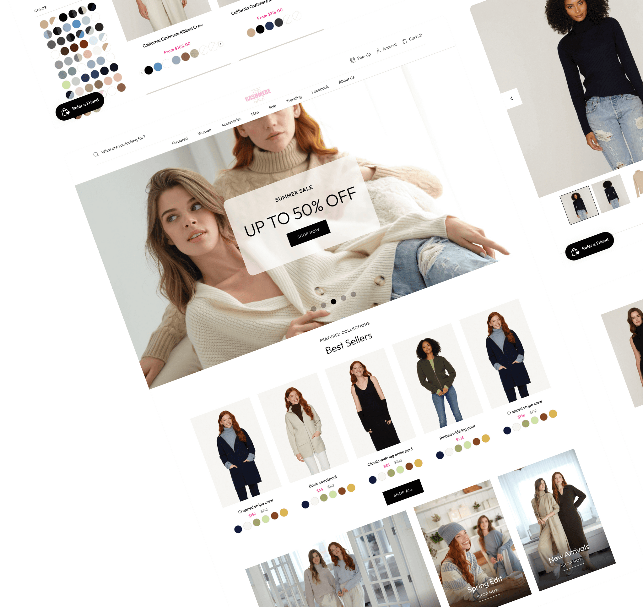 An iconic Shopify Store designed and built for The Cashmere Sale