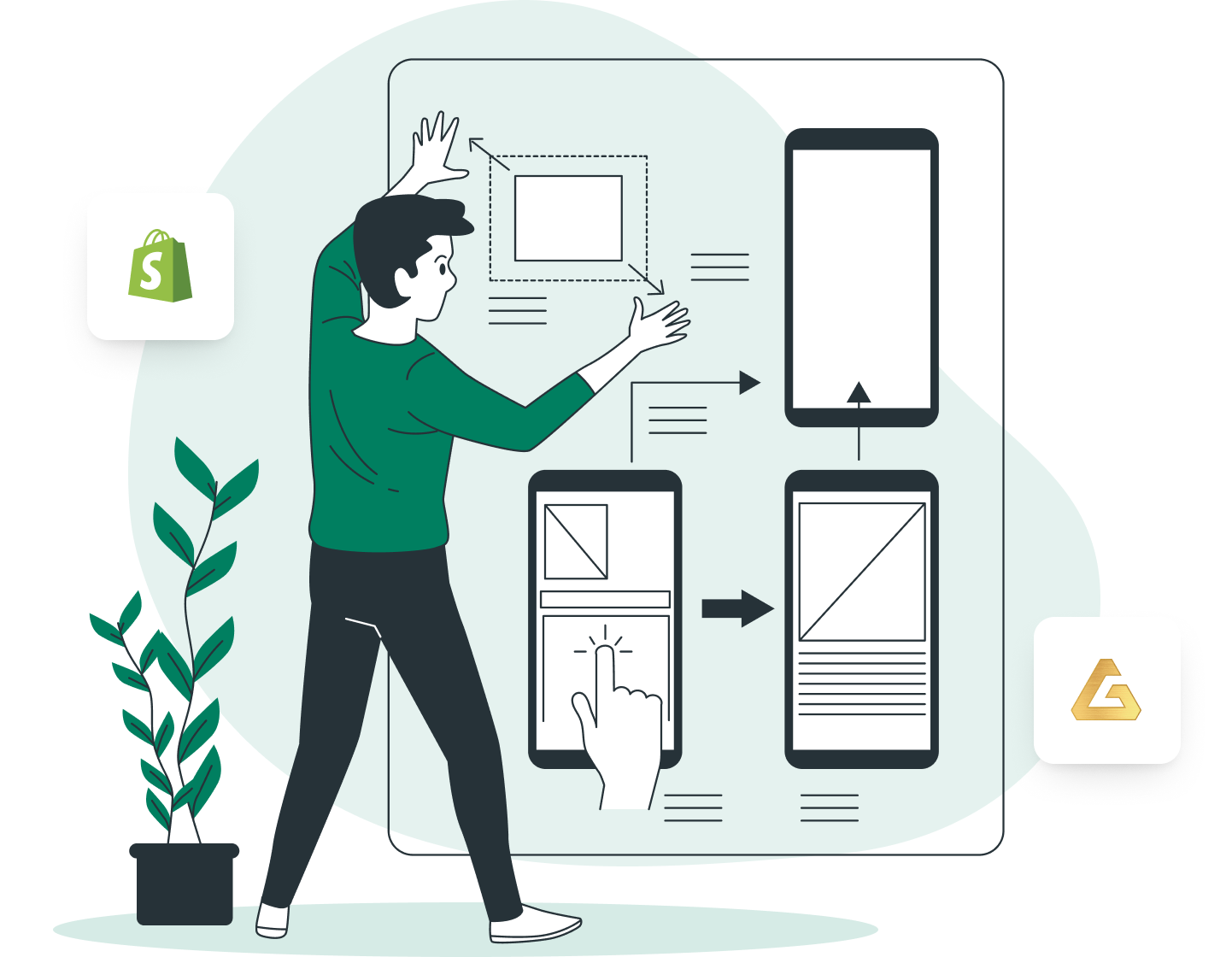 <strong>Turn Your<br>Shopify Store into</strong> <br>a <span>Mobile App</span>