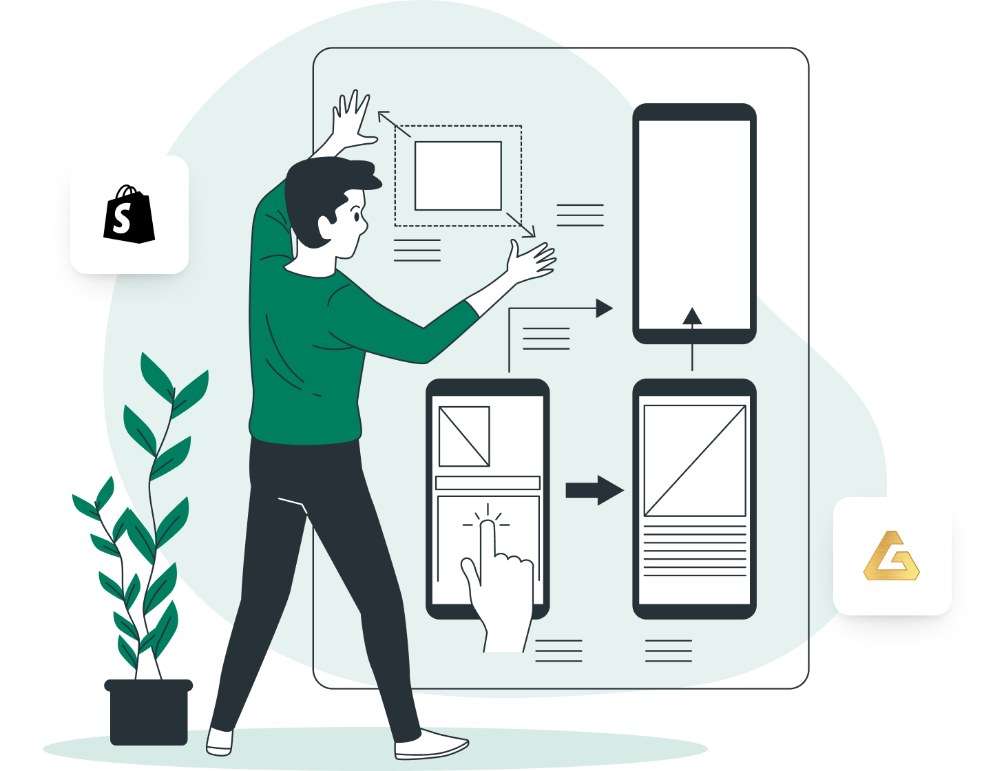 <strong>Turn Your<br>Shopify Store into</strong> <br>a <span>Mobile App</span>