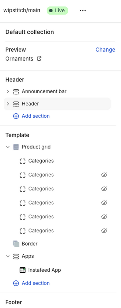 Built with Shopify Customizer