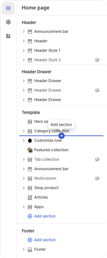 Built with Shopify Customizer